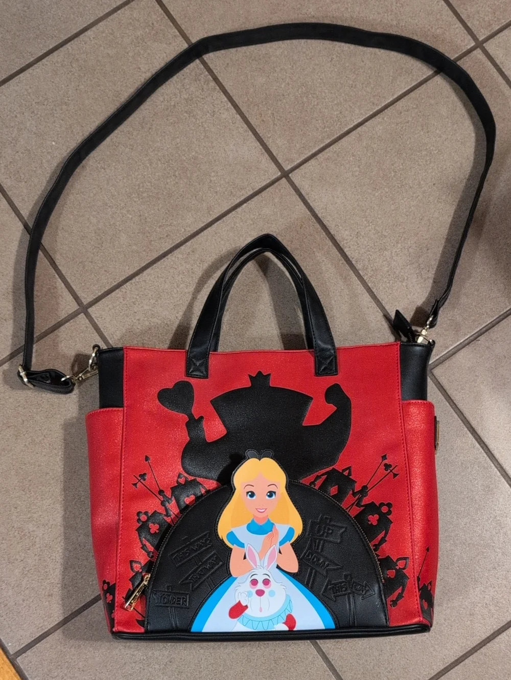 Disney Loungefly Alice In Wonderland Convertible Tote